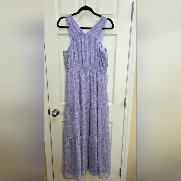 express purple floral dress Express Size Small Purple Floral Maxi Dress Sun Dress